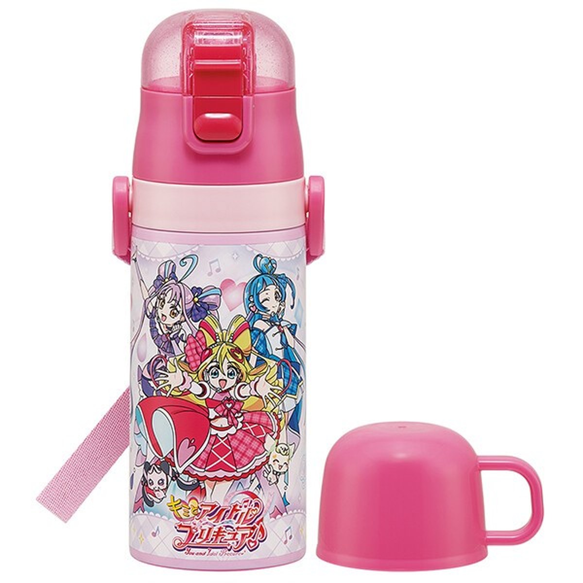 Skater- 2-Way Water Bottle for Kids (Cup & Straw) – Idol Precure with You ♪
