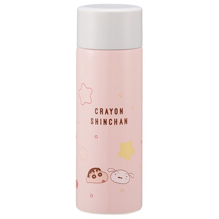 Skater- Pocket Stainless Steel Mug Bottle (120ml) - Crayon Shin-chan (Pastel Star)