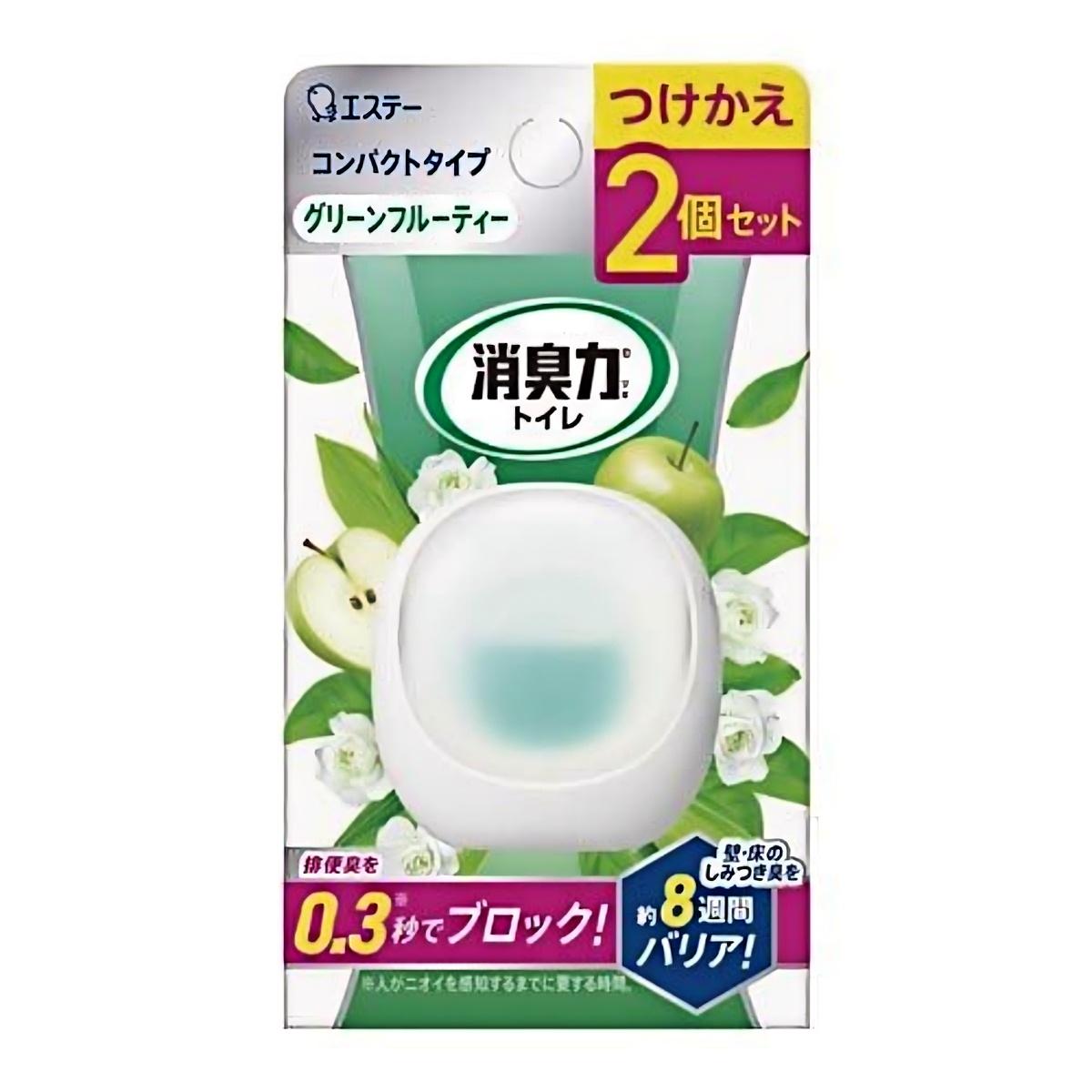 ST- 消臭力 コンパクト トイレ用 つけかえ２個セット グリーンフルーティー