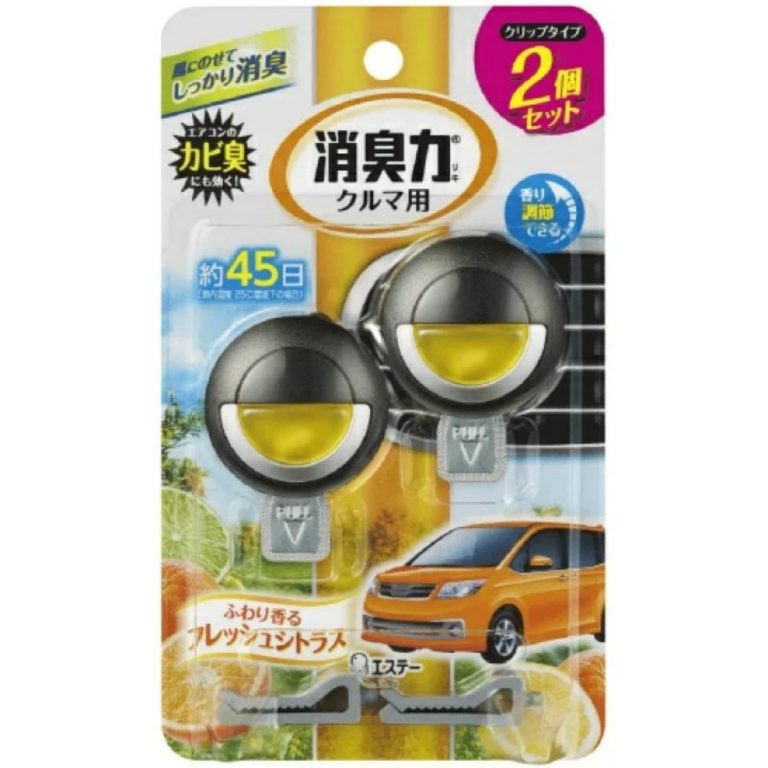 ST- 汽車用 消臭力 夾式款 2入組 柑橘香 3.2ml×2