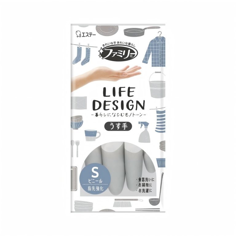 ST- Family 乙烯基薄款手套 Life Design S 灰色 (10×24)