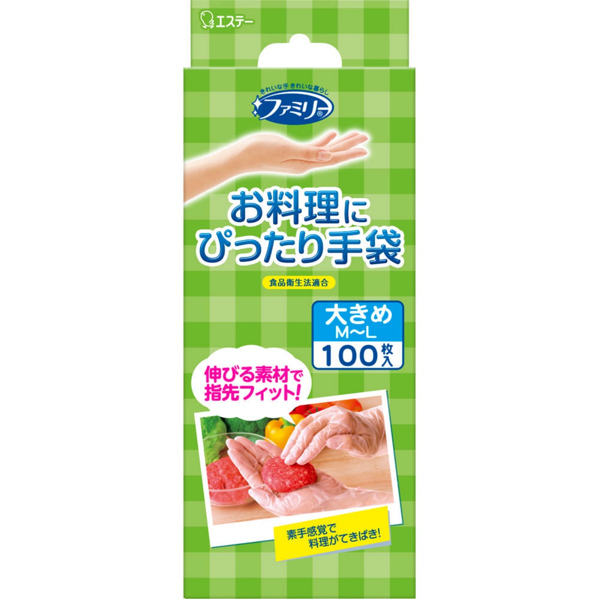 ST- ファミリー お料理にぴったり手袋 MLサイズ 半透明100枚