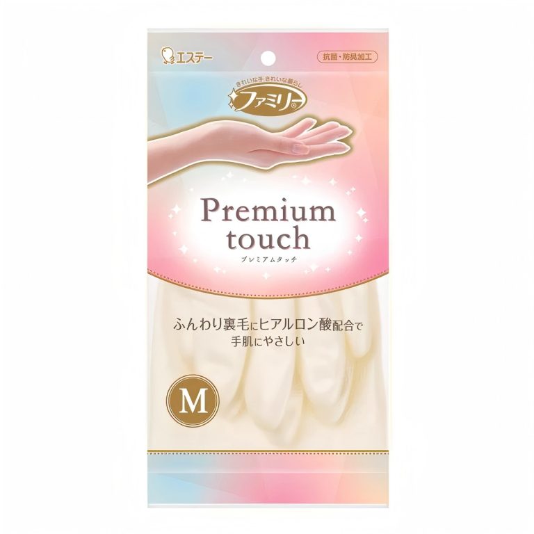 ST- Family Premium Touch 含玻尿酸手套 M 珍珠白 (10×12）