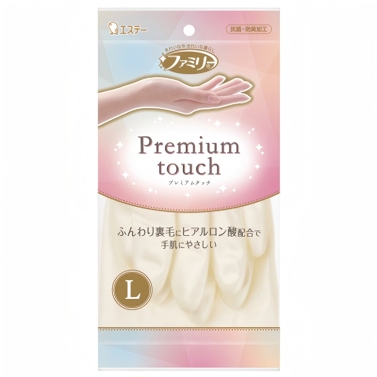 ST- Family Premium Touch Hyaluronic Acid Gloves, Size L, Pearl White (10 x12)