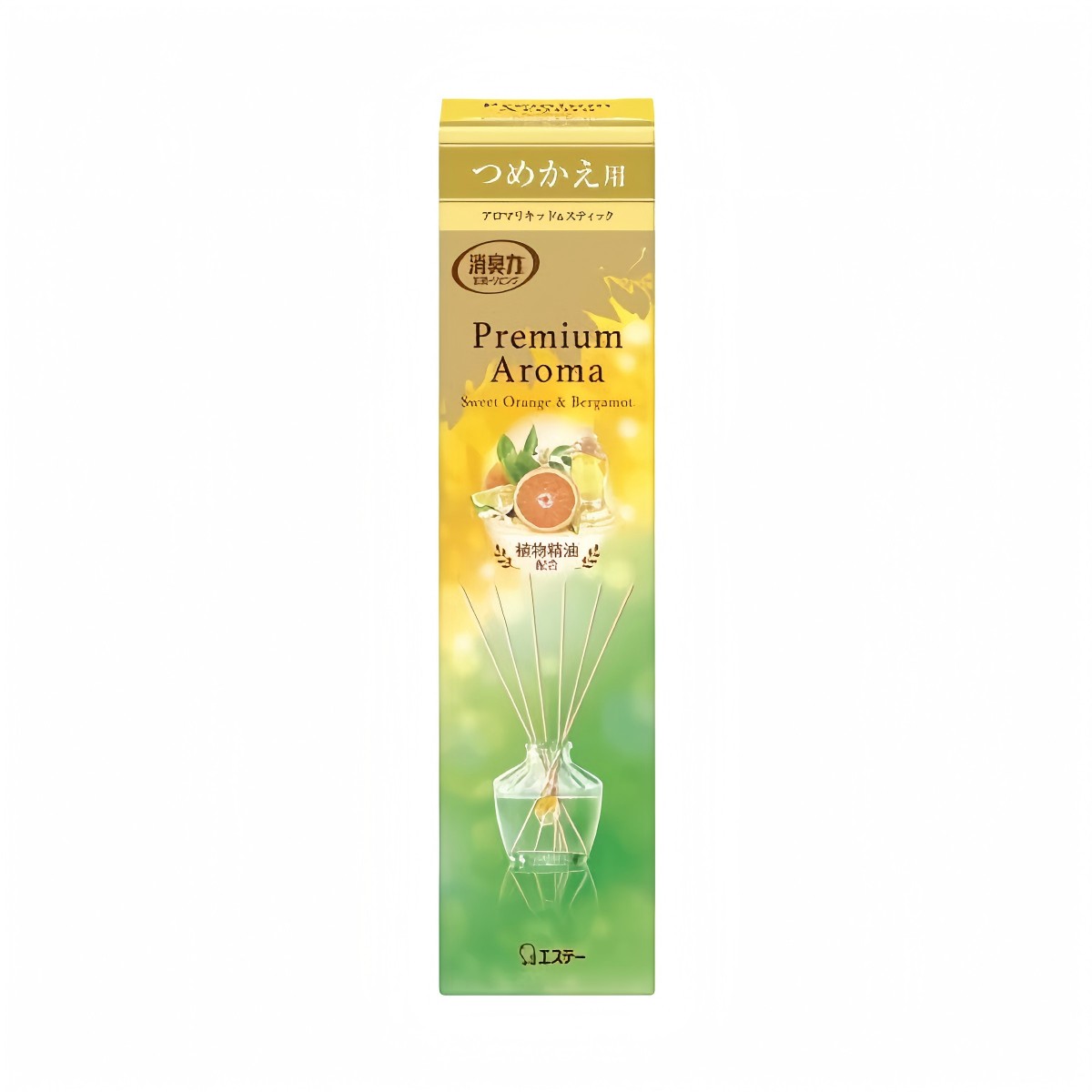 ST- Shoshuriki Room Deodorizer – Premium Aroma Stick – Refill – Sweet Orange & Bergamot 65ml