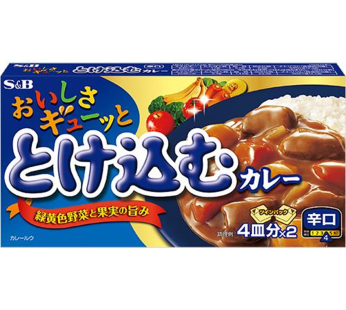 S&amp;B- おいしさギューッととけ込むカレー 辛口
