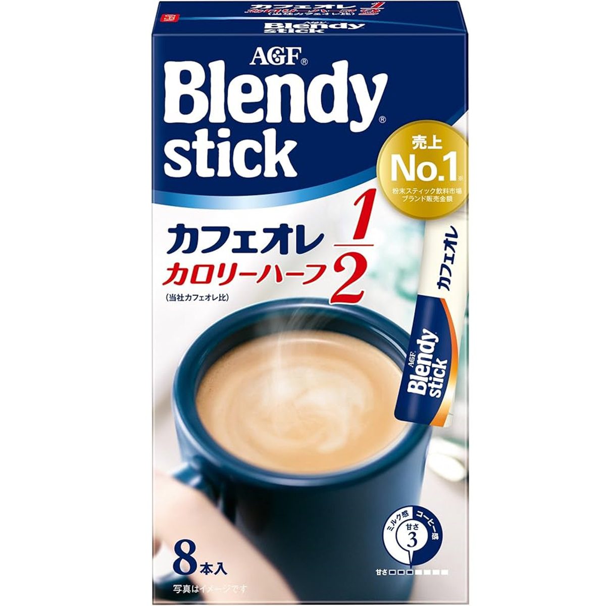AGF- BLENDY STICK CAFÉ AU LAIT CALORIE HALF 8P 43.2g