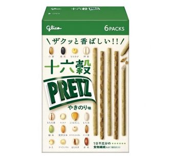 GLICO- Sixteen-Grain Pretz Roasted Nori (6 Packs)