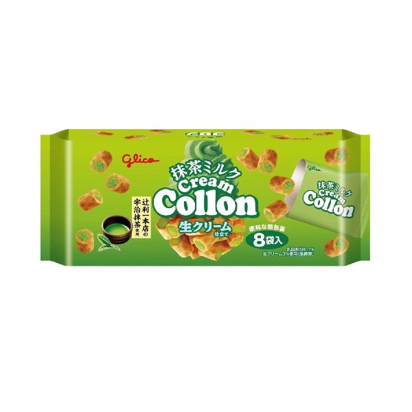 GLICO- Matcha Milk Collon (8 Packs)
