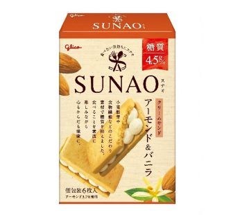 GLICO- SUNAO Cream Sandwich (Almond & Vanilla)