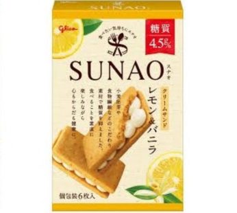 GLICO- SUNAO Cream Sandwich (Lemon & Vanilla)