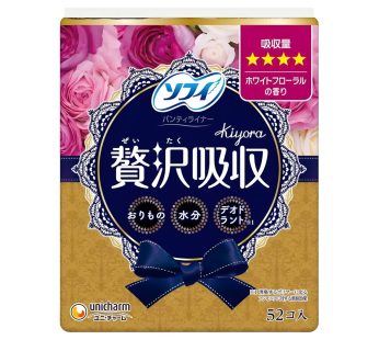Arifit- Premium pantyliner – White Floral, moderate flow (52 pcs)