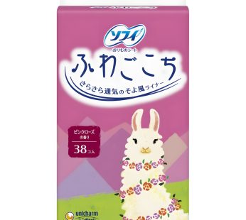 Arifit- Fluffy comfort pantyliner – Pink Rose scent (38 pcs)