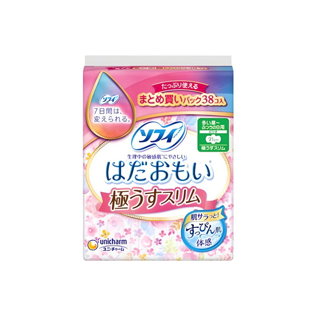 ソフィ- はだおもい 極うすスリム 210 羽つき 38枚