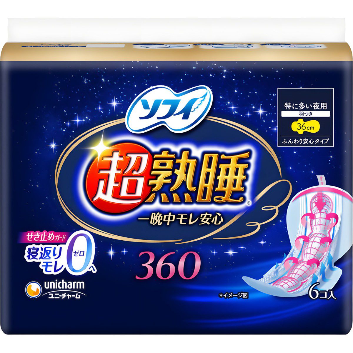 ソフィ- 超熟睡ガード360 6枚