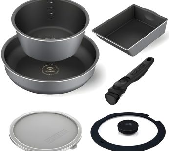 Irisu Ōyama- Diamond Coated Frying Pan Deep Reinforced IH 6-Piece Set DCI-S6S