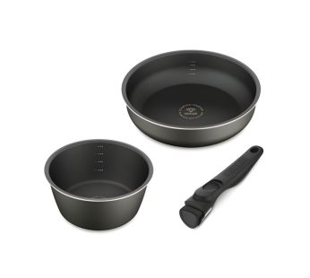 Irisu Ōyama- Diamond Coated Frying Pan Deep Reinforced Gas Stove 3-Piece Set DCG-S3S