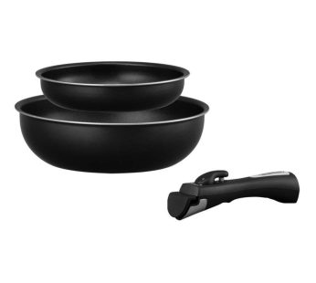 Irisu Ōyama- Diamond Coated Frying Pan 3-Piece Set for IH & Gas Stove NTF-SEI3