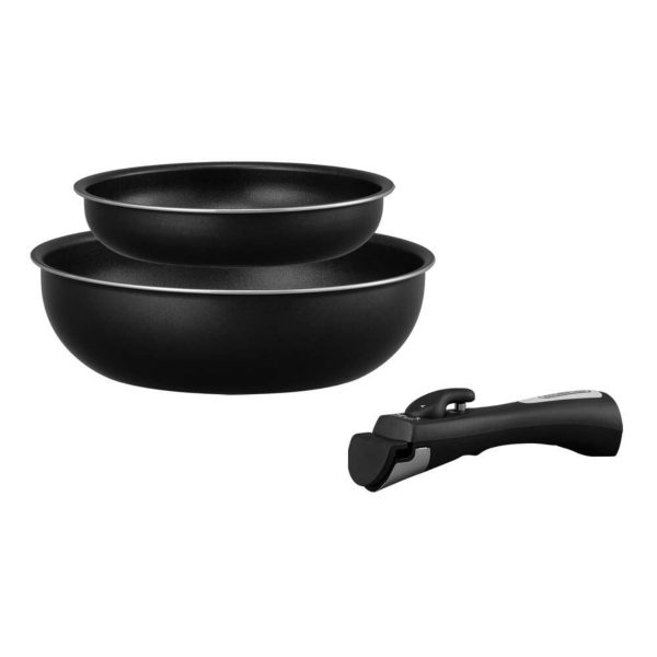Irisu Ōyama- Diamond Coated Frying Pan 3-Piece Set for IH & Gas Stove NTF-SEI3