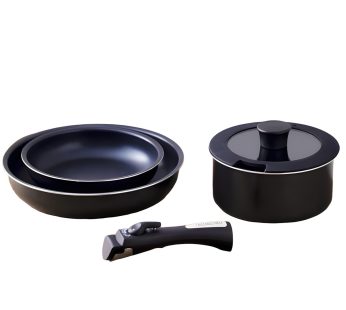 Irisu Ōyama- Diamond Coated Frying Pan 5-Piece Set for IH & Gas Stove NTF-SEI5
