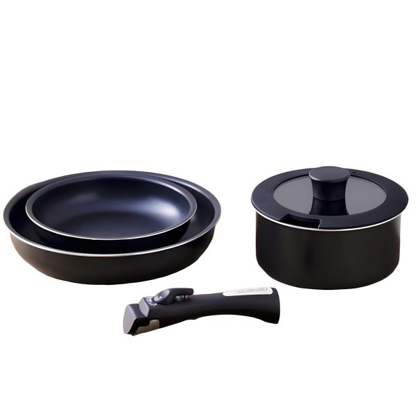 Irisu Ōyama- Diamond Coated Frying Pan 5-Piece Set for IH & Gas Stove NTF-SEI5
