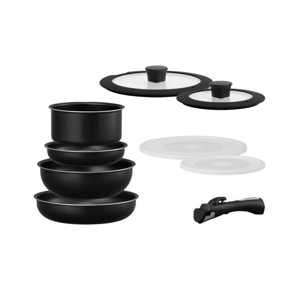 Irisu Ōyama- Diamond Coated Frying Pan 9-Piece Set for IH & Gas Stove NTF-SEI9