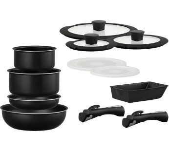 Irisu Ōyama- Diamond Coated Frying Pan 12-Piece Set for IH & Gas Stove NTF-SEI12