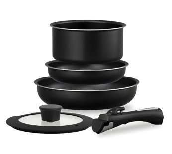 Irisu Ōyama- Diamond Coated Frying Pan 5-Piece Set for Gas Stove NTF-SEG5