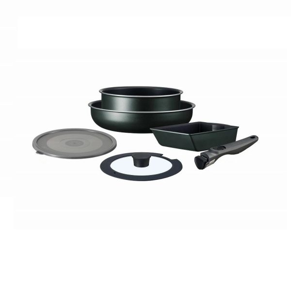 Irisu Ōyama- Diamond Coated Frying Pan TERA Series 6-Piece Set Dark Green EHDC-T6S
