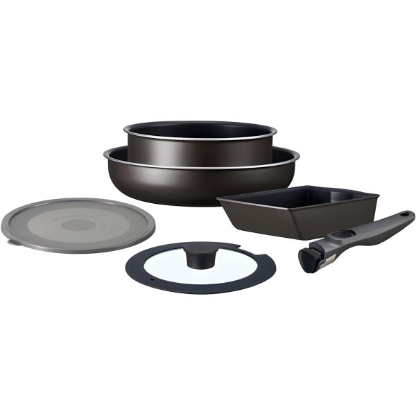 Irisu Ōyama- Diamond Coated Frying Pan TERA Series 6-Piece Set Grayish Brown EHDC-T6S
