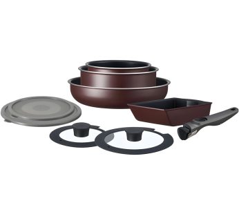 Irisu Ōyama- Diamond Coated Frying Pan TERA Series 9-Piece Set Wine Red EHDC-T9S