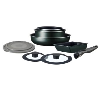 Irisu Ōyama- Diamond Coated Frying Pan TERA Series 9-Piece Set Dark Green EHDC-T9S
