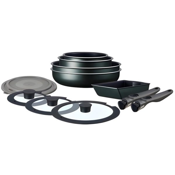 Irisu Ōyama- Diamond Coated Frying Pan TERA Series 12-Piece Set Dark Green EHDC-T12S