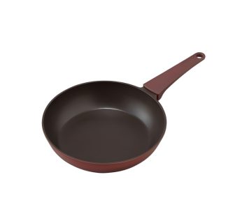 Irisu Ōyama- Integrated Handle Frying Pan 26cm IH Compatible Ruby Red DCF-I26