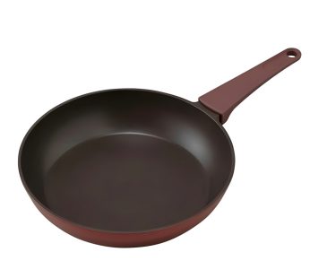 Irisu Ōyama- Integrated Handle Frying Pan 28cm IH Compatible Ruby Red DCF-I28
