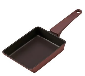 Irisu Ōyama- Integrated Handle Tamagoyaki Pan IH Compatible Ruby Red DCEG-I