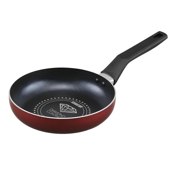 Irisu Ōyama- Diamond Coated Frying Pan IH & Gas Compatible 20cm Wine Red VDI-F20