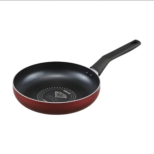 Irisu Ōyama- Diamond Coated Frying Pan IH & Gas Compatible 24cm Wine Red VDI-F24
