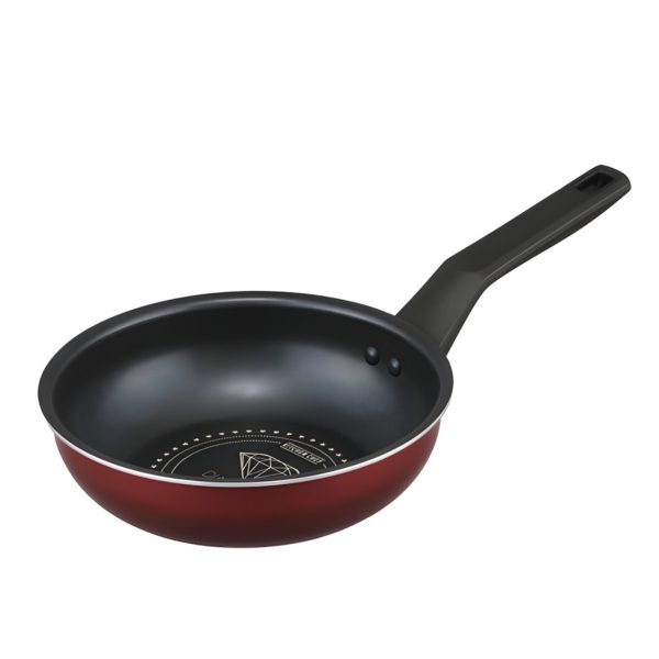 Irisu Ōyama- Diamond Coated Stir-Fry Pan IH & Gas Compatible 20cm Wine Red VDI-W20