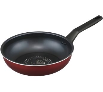 Irisu Ōyama- Diamond Coated Stir-Fry Pan IH & Gas Compatible 26cm Wine Red VDI-W26