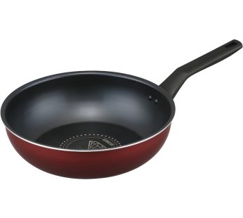 Irisu Ōyama- Diamond Coated Stir-Fry Pan IH & Gas Compatible 28cm Wine Red VDI-W28