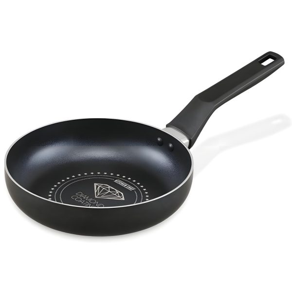 Irisu Ōyama- Diamond Coated Frying Pan Gas Stove Only 20cm Black Metallic VDG-F20