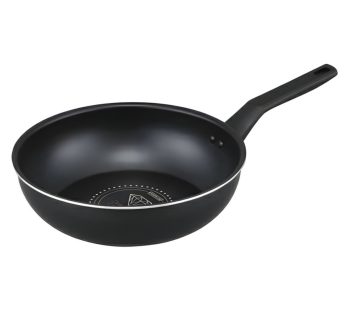 Irisu Ōyama- Diamond Coated Stir-Fry Pan Gas Stove Only 28cm Black Metallic VDG-W28