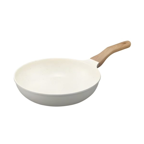 Irisu Ōyama- Natura Lightweight Frying Pan 26cm IH & Gas Compatible Pearl Gray × Ivory NTL-F26PG