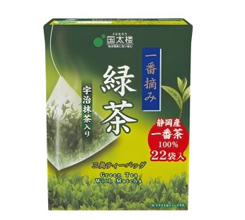 国華楼 宇治抹茶入り 一番茶 三角ティーバッグ 22P 39.6g(22袋）