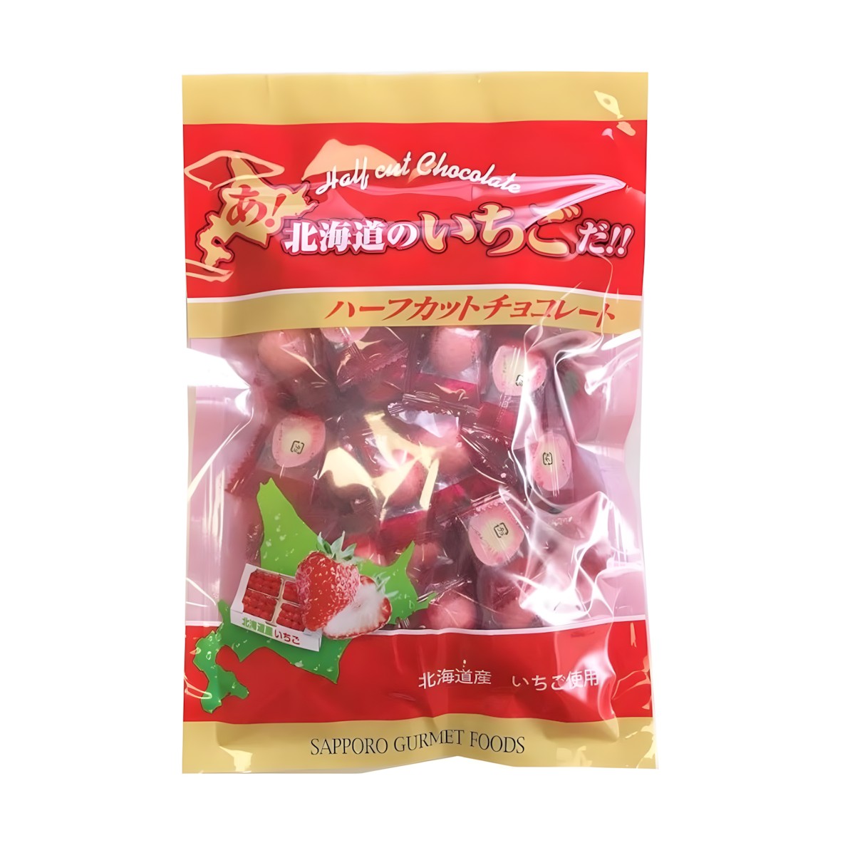 Sapporo Gourmet Foods- Oh, It's Hokkaido Strawberry!! Half-Cut Chocolate 235g