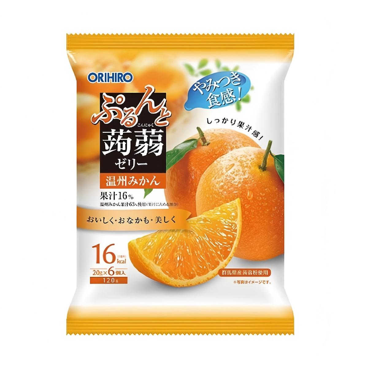 オリヒロ- ぷるんと蒟蒻ゼリーパウチ 温州みかん 120g