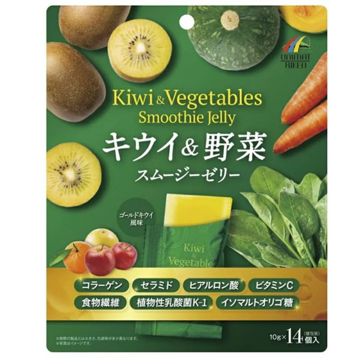 ユニマットリケン- キウイ＆野菜スムージーゼリー 10g×14個