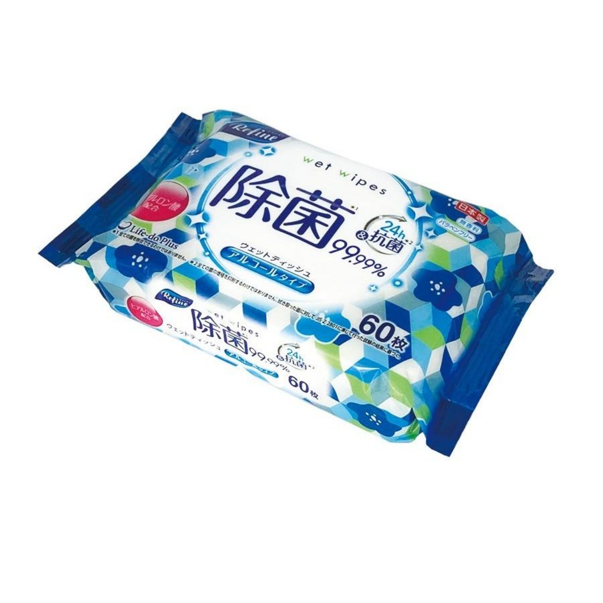 Life-do.Plus- リファイン アルコール除菌ウェットティッシュ 60枚1P 153g