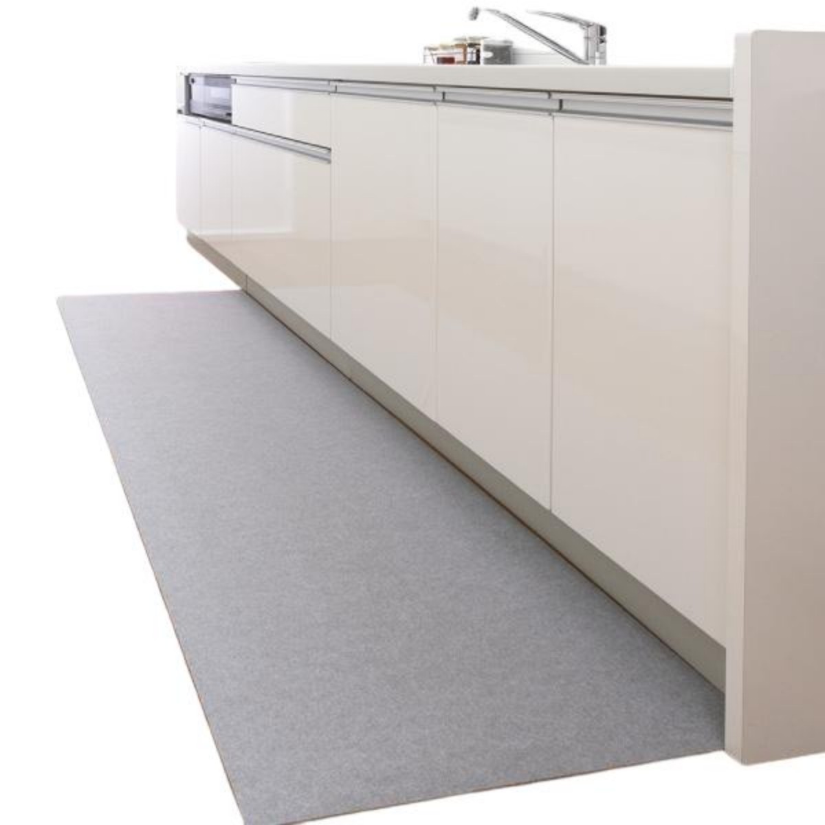 SANKO- おくだけキッチンマット（撥水）６０ｘ２４０ｃｍ KY-61 LGY